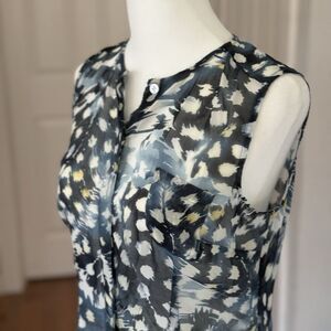 CAbi Sz XS Avery Style 416 Blouse Dressy Artsy Sheer Carole Anderson Tunic Top‎